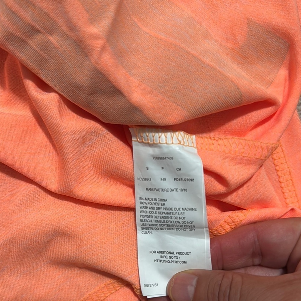 Nike Swim Dri-FIT Hydroguard Short Sleeve Shirt Orange/Navy Men's Size S UPF 40+ - Picture 9 of 12